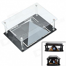 Acrylic Holographic 3D Display Case for Tablets - Black