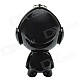 Tonlion Cute Cartoon Portable USB 2.0 Mini Speaker w/ 3.5mm for Cellphone / MP3 + More - Black