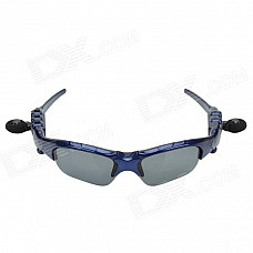 CHEERLINK Universal Bluetooth V3.0 Stereo Polarized Sunglasses w/ MP3 / Handsfree - Deep Blue