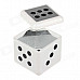 Fashionable Portable Dice Shape Ashtray - White + Black