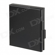 Aluminum Alloy Automatic 2-deck Clamshell Cigarette Case - Black