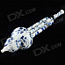 HLS-001 Chinese Style Blue and White Porcelain Pattern Cucurbit Flute - White + Blue