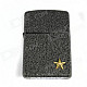 Frosted Matte Surface Kerosene Lighter - Black + Golden