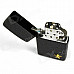 Frosted Matte Surface Kerosene Lighter - Black + Golden