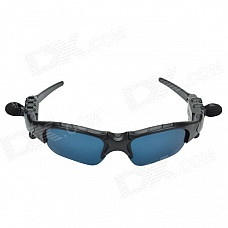CHEERLINK 4GB Bluetooth V3.0 Stereo Polarized Sunglasses w/ MP3/ Handsfree - Black + Blue