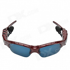 CHEERLINK Universal Bluetooth V3.0 Stereo Polarized Sunglasses w/ MP3 / Handsfree - Red + Blue