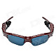 CHEERLINK Universal Bluetooth V3.0 Stereo Polarized Sunglasses w/ MP3 / Handsfree - Red + Blue