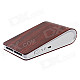 Laibaoxing Wood Grain Patterned USB Car Anion Ozone Generator Air Cleaner Purifier Filter - Dark Red