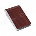 Laibaoxing Wood Grain Patterned USB Car Anion Ozone Generator Air Cleaner Purifier Filter - Dark Red