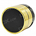 Mini Bluetooth V3.0 Speaker w/ Mic / TF Slot / FM Radio - Gold