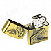 Retro Crocodile Relievo Kerosene Lighter - Brass