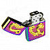 Colorful Chinese Dragon Relievo Kerosene Lighter - Purple + Golden