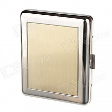 Aluminium Alloy Clamshell Double-Sided Cigarette Case - Sliver + Glod