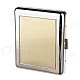 Aluminium Alloy Clamshell Double-Sided Cigarette Case - Sliver + Glod