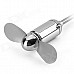 Bullet Shaped Flexible Neck USB 2.0 2-Blade Fan - Silver