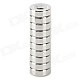 D15x5-5mm Round NdFeB Magnet Cubes w/ Round Hole - Silver (10 PCS)