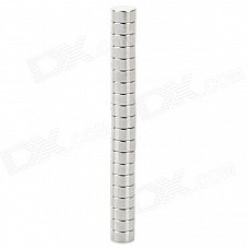 6 x 3mm Round NdFeB Magnet Cubes - Silver (20 PCS)