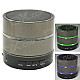 Mini Bluetooth V3.0 Speaker w/ Mic / TF Slot / FM Radio - Deep Grey + Black