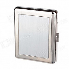 Aluminium Alloy Clamshell Double-Sided Cigarette Case - Sliver