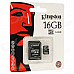 Kingston Digital SDC4/16GB microSDHC Flash Card with SD Adapter - White + Black (16GB / Class 4)