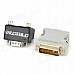 DULISIMAI 2-in-1 VGA Male to VGA Female to DVI 24+5 Adapter Set - Grey + Black