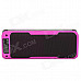 SLANG J6 2 x 3W Bluetooth V3.0 Stereo Speaker w/ 4000mAh Power Bank / Mic. / USB / TF - Deep Pink