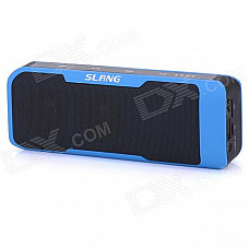 SLANG J6 2 x 3W Bluetooth V3.0 Stereo Speaker w/ 4000mAh Power Bank / Mic. / USB / TF / 3.5mm - Blue