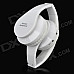 Universal Fold-up Wireless Bluetooth V3.0 Headband Headphone w/ Microphone - White
