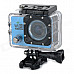 Water Resistant FPV HD 2.0" LTPS CCD Wide Angle Sports DV Camera w/ Wi-Fi - Blue + Black