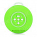 SLANG Round 3W Bluetooth V3.0 Multifunctional Speaker w/ Microphone, TF - Green