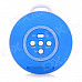 SLANG Round 3W Bluetooth V3.0 Multifunctional Speaker w/ Microphone, TF - Blue