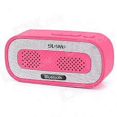 SLANG 3W Bluetooth V3.0 Multifunctional Speaker w/ FM / Microphone / TF - Deep Pink