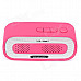 SLANG 3W Bluetooth V3.0 Multifunctional Speaker w/ FM / Microphone / TF - Deep Pink