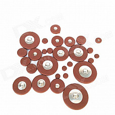 Replacement Alto Saxophone Leather Pads Set - Brown (26 pcs / 1 set)