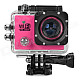 Water Resistant FPV HD 2.0" LTPS CCD Wide Angle Sports DV Camera w/ Wi-Fi - Pink + Black