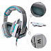 Each G8000 Stereo Pro Gaming USB + 3.5mm Plug Headphone w/ Microphone - White + Blue (2.2m-Cable)