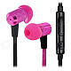 VYKON MK-3 3.5mm In-Ear Earphone w/ Microphone / Voice Control - Purplish Pink