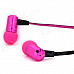 VYKON MK-3 3.5mm In-Ear Earphone w/ Microphone / Voice Control - Purplish Pink