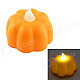 PZCD MY-09 Mini Pumpkin Style Halloween Flame Twinkle LED Yellow Light Candle Lamp - Orange