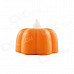 PZCD MY-09 Mini Pumpkin Style Halloween Flame Twinkle LED Yellow Light Candle Lamp - Orange