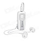 Bluetooth V4.0 Stereo Headset Receiver w/ Earphone for IPHONE / IPAD + More - White + Silver