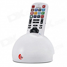 Mini 2-in-1 Voice TV Remote Controller + Wireless Dual-Core Android 4.1 Player Set - White