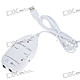 Guitar to USB Interface Link Cable for PC/Mac Recording - White (150CM)