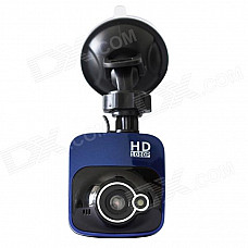 HD 2.0" 1080P 140 Degree Wide Angle Car DVR Recorder w/ Night Vision, H.264, Sensor, WDR - Blue