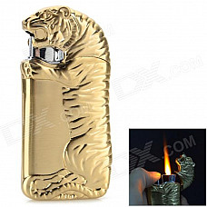 Creative Tiger Shaped Butane Aluminum Alloy Lighter - Golden