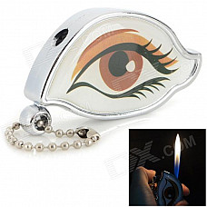 Creative Double-Sided Plastic Eye Pendant Butane Lighter - Red + Silver