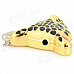 Creative Leopard Head Butane Zinc Alloy Lighter w/ Chain - Golden