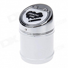 635BCD-2 Zinc Alloy Spring Lid Ashtray - Silver + White + Black