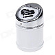 635BCD-2 Zinc Alloy Spring Lid Ashtray - Silver + White + Black