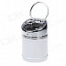 635BCD-2 Zinc Alloy Spring Lid Ashtray - Silver + White + Black